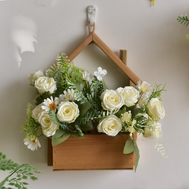 Wanddeko Blumenkorb aus Massivholz – Bild 3 | LuxeStyle