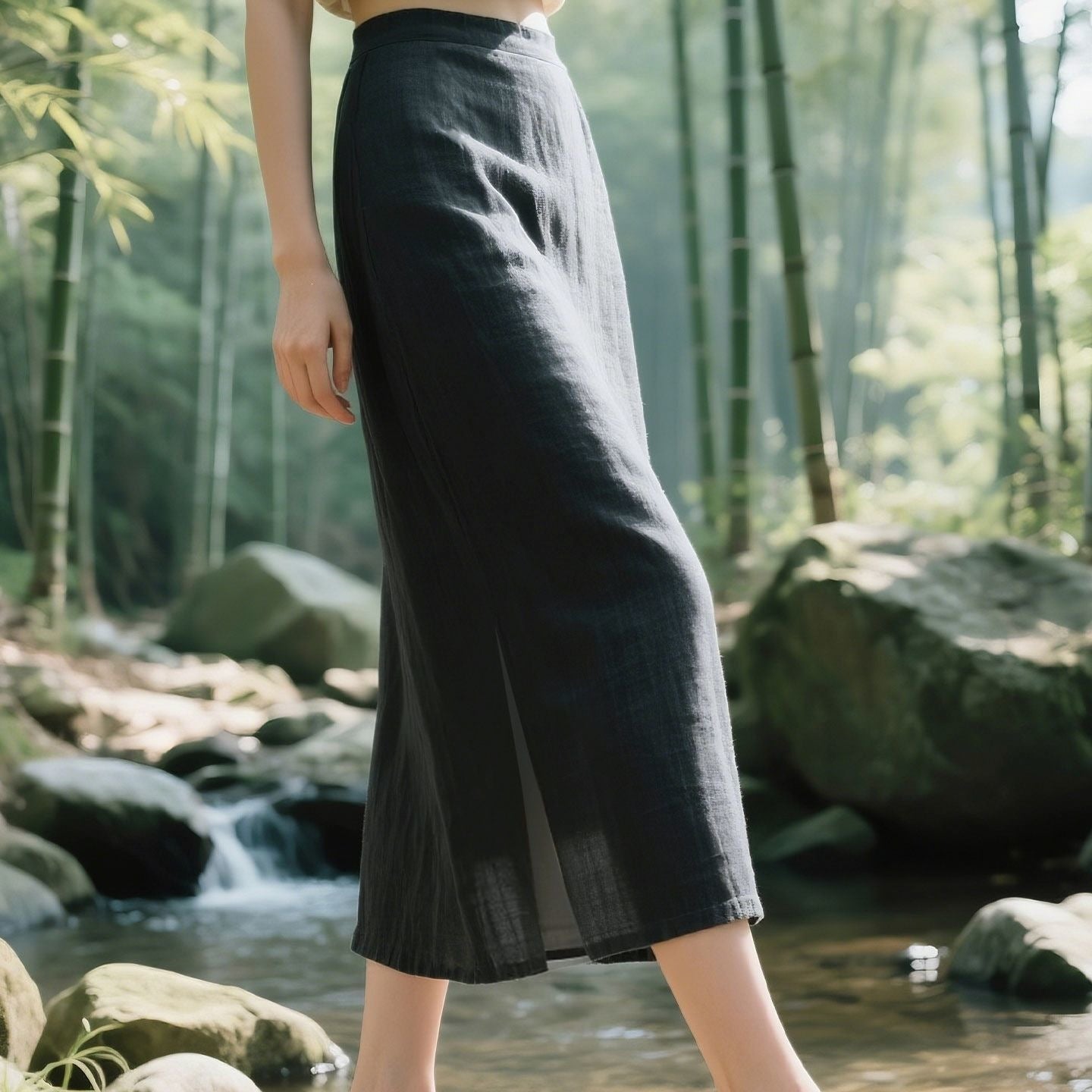 Sommerliches, dünnes Midikleid für Damen