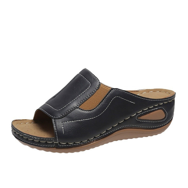 Sandalen mit Keilabsatz und Elastikband | LuxeStyle