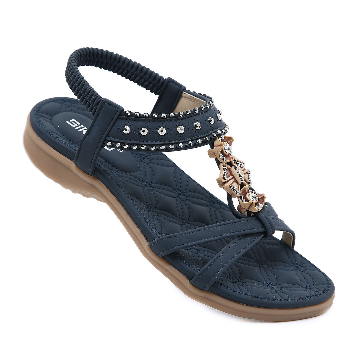 Bohemian Strass-Sandalen mit runder Zehenpartie – Bild 5 | LuxeStyle