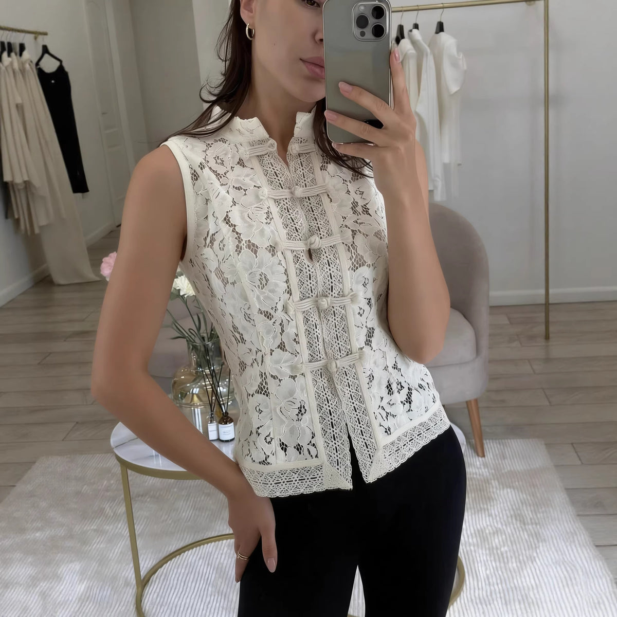 Schlichter Baumwoll-Top – Bild 7 | LuxeStyle