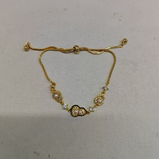 18K Vergoldetes Zirkon-Perlenarmband – Ansicht 5