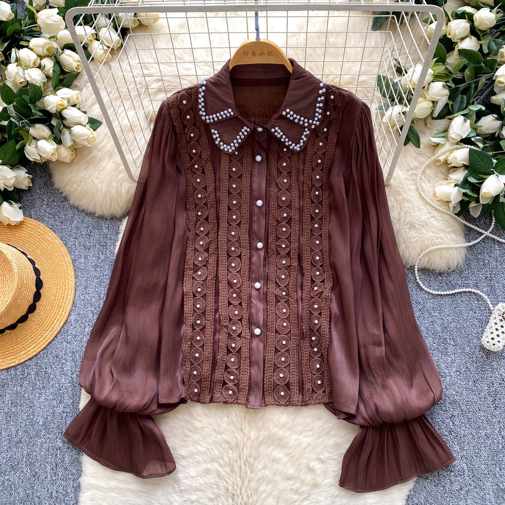Romantische Perlenbluse im französischen Stil – Bild 6 | LuxeStyle