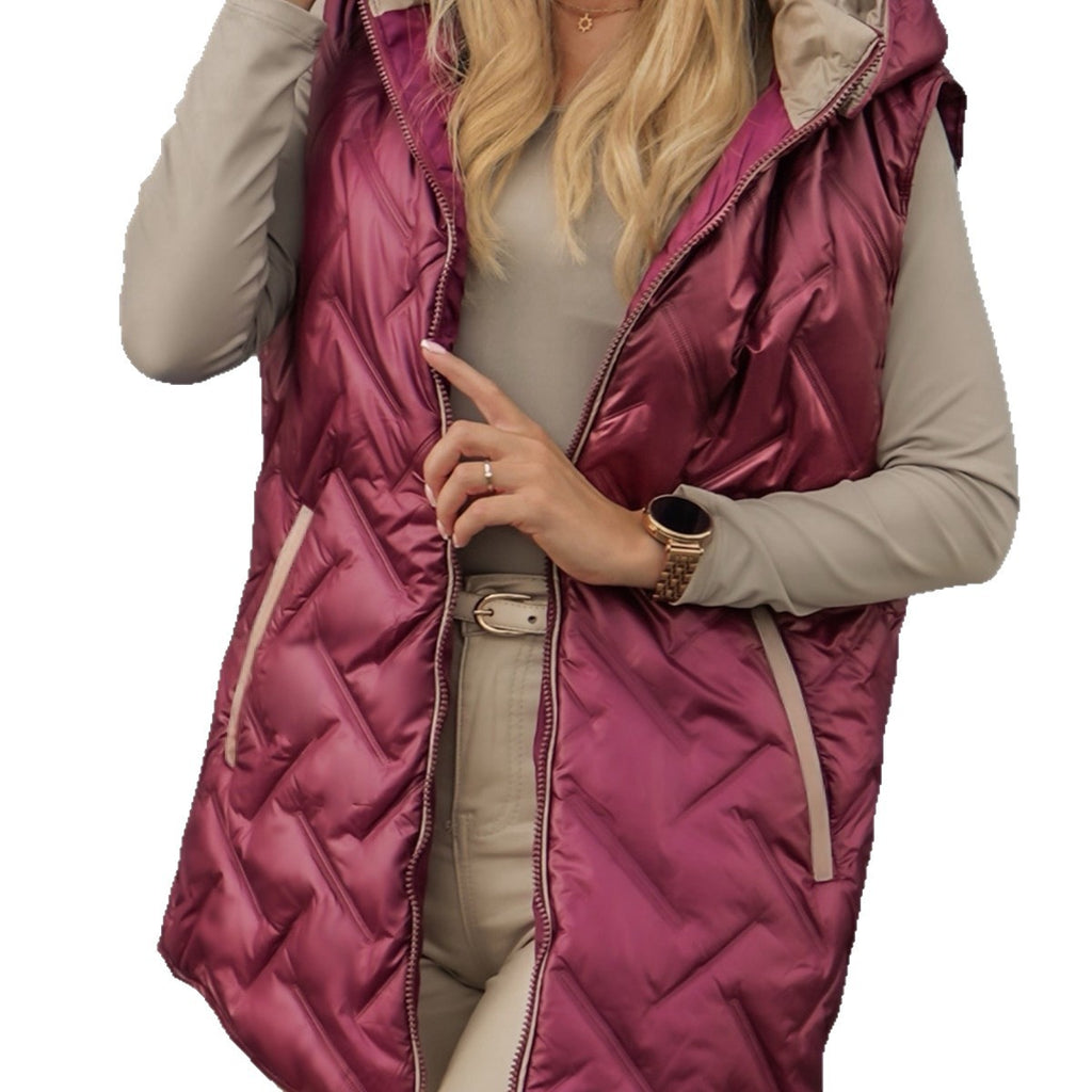 Wintermantel ohne Ärmel, mittellang | LuxeStyle