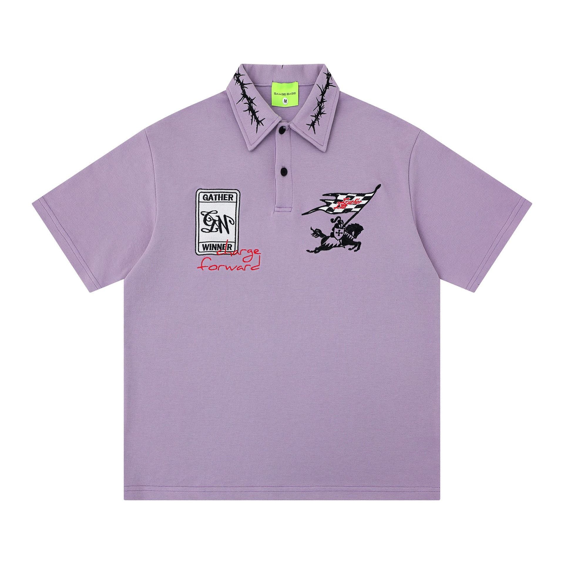 Retro-Polo mit Stickerei