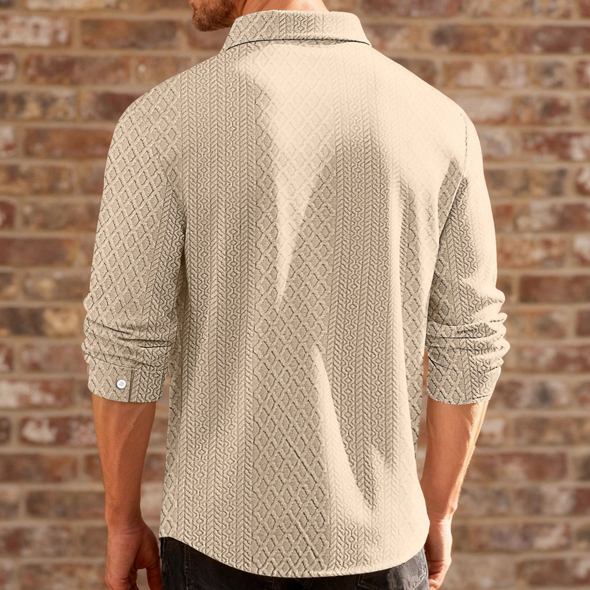 Herren Hemd Strick mit Blumenmuster – Bild 7 | LuxeStyle