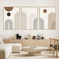 Boho-Plakat mit geometrischen Linien