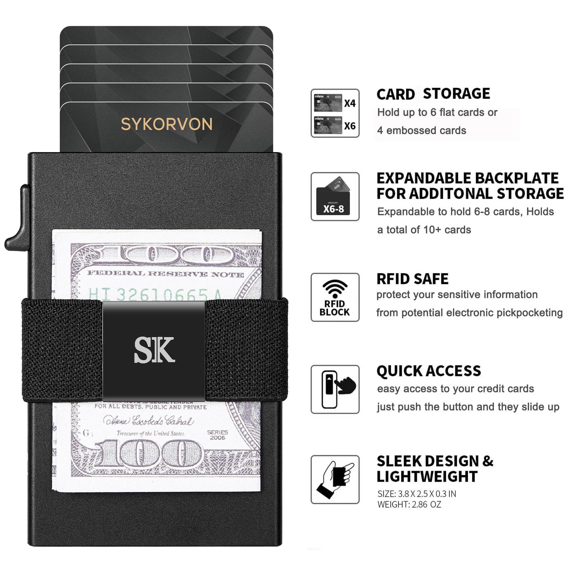 Minimales Kartenhalter Wallet mit RFID-Schutz