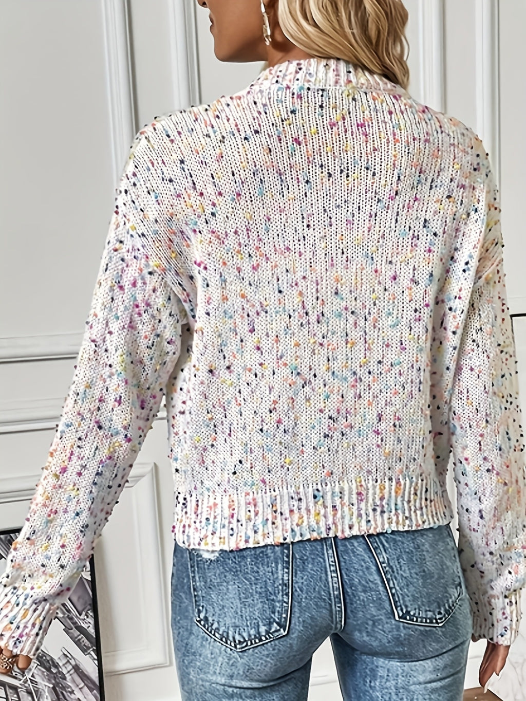 Bunter Polka-Dot Patchwork Pullover