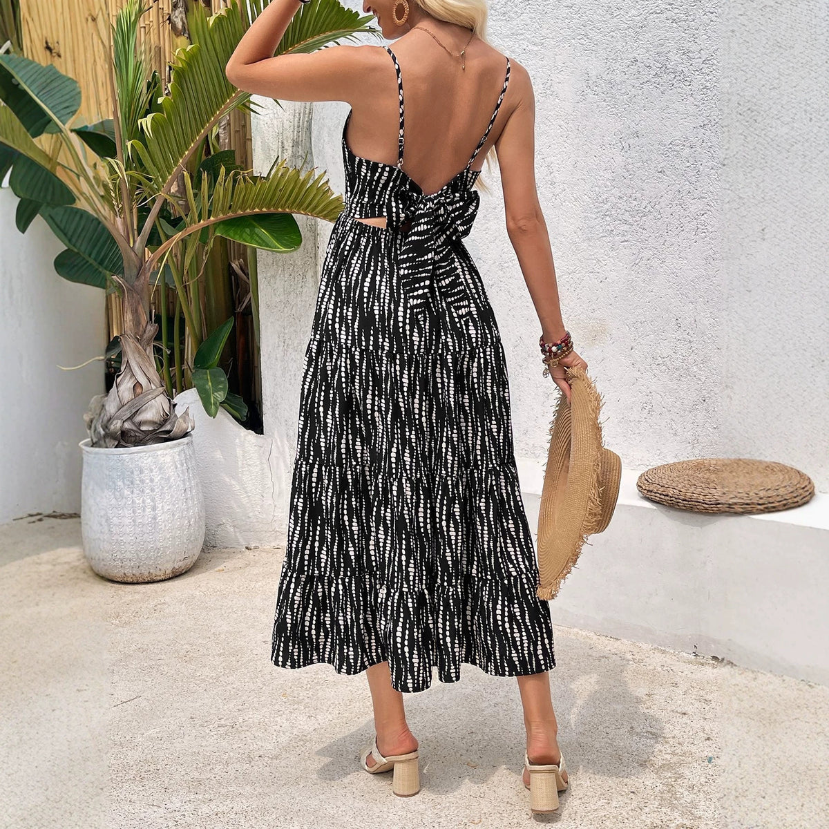 Sommerliches A-Linien-Kleid mit Rückenausschnitt – Bild 4 | LuxeStyle