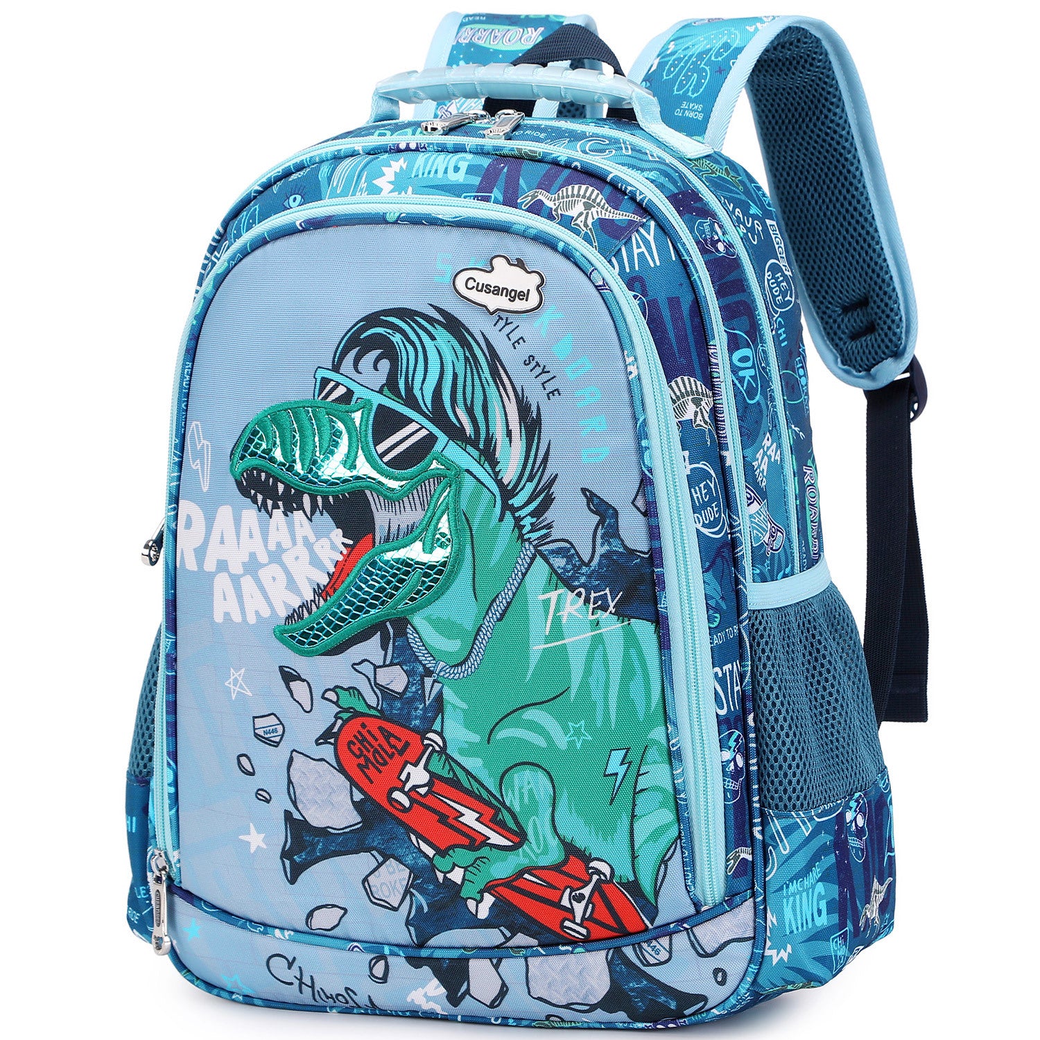 Dinosaurier-Rucksack für Kinder mit Wirbelsäulenschutz