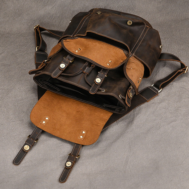 Lederrucksack "Crazy Horse" (36-55L)