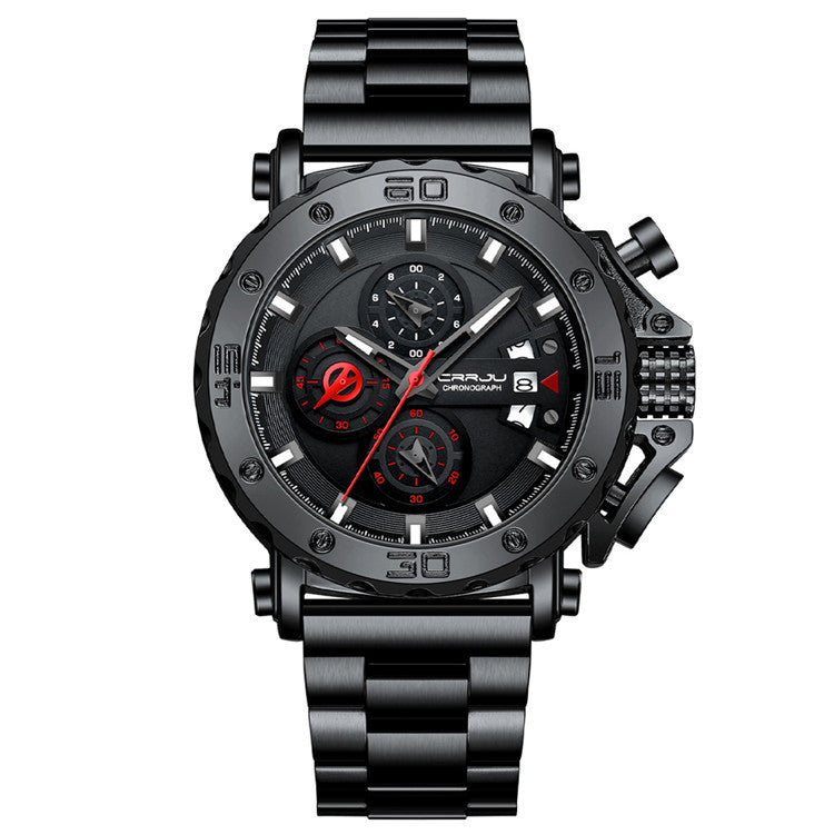 Herrenuhr mit Edelstahlarmband und grossem Zifferblatt – Bild 2 | LuxeStyle