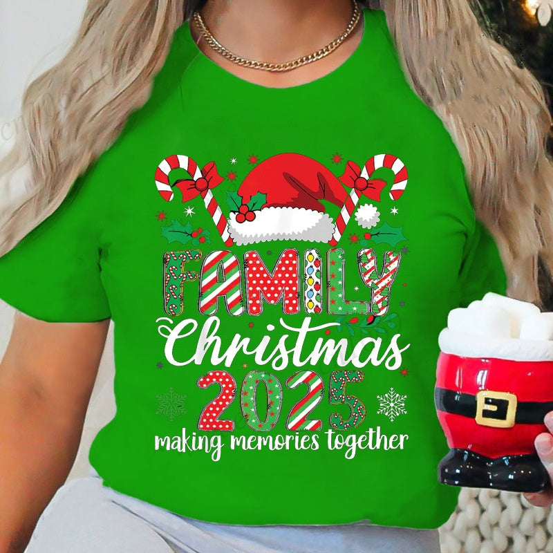 Weihnachts-T-Shirt für Damen mit Aufdruck
