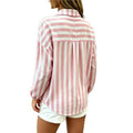 Gestreiftes Langarmshirt mit Reverskragen – Bild 5 | LuxeStyle