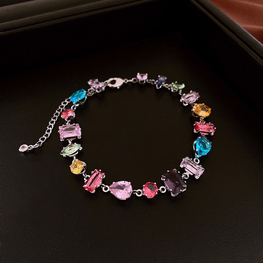 18K-Gold-Füllung Ovaler Zirkon-Clip-Armband