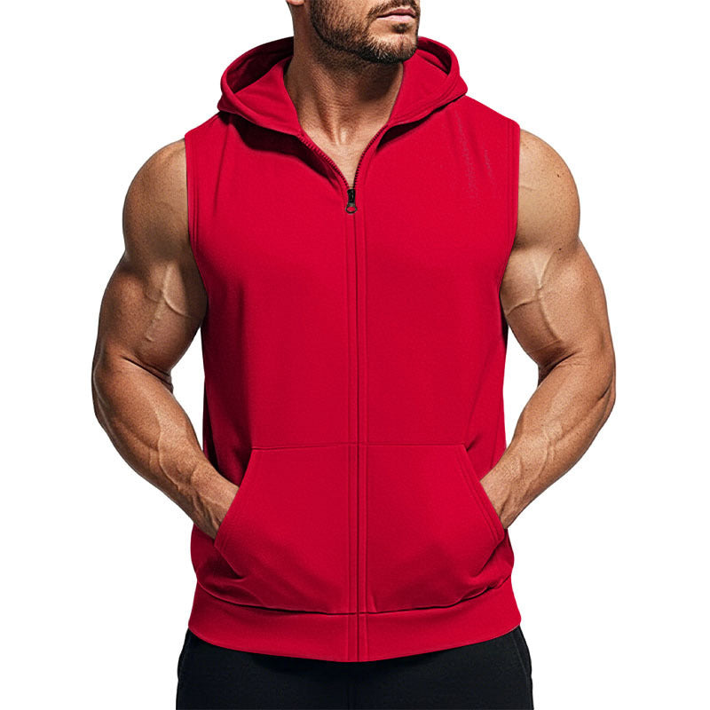 Herren Sport-Fitness Weste mit Reissverschluss