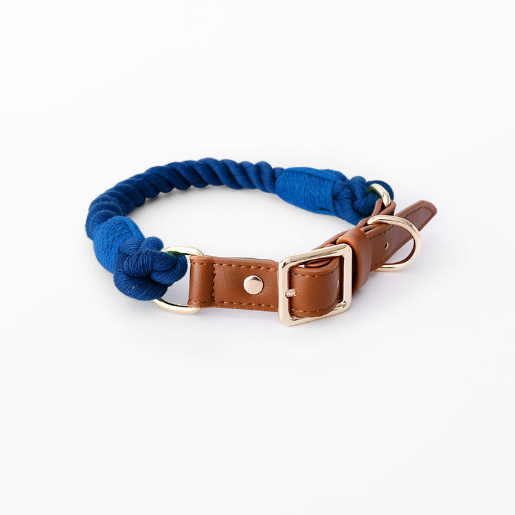 Baumwollseil-Leder-Leinen-Halsband-Set für Hunde – Bild 11 | LuxeStyle