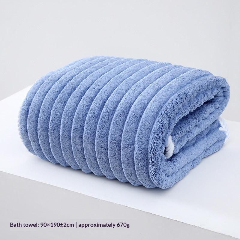 Dickes Korallen-Fleece Badetuch