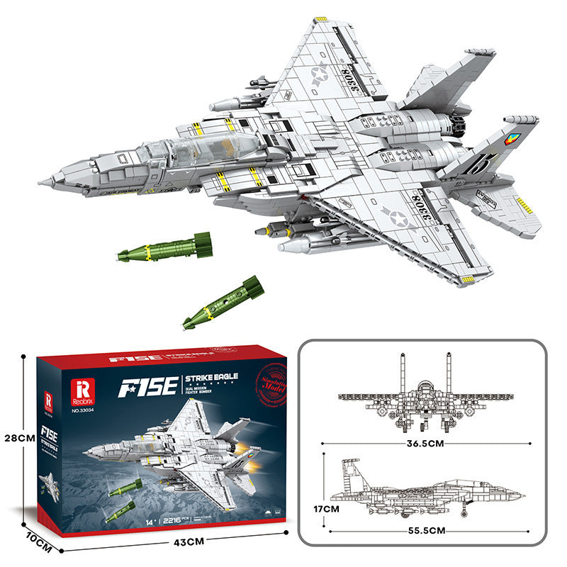 Militär Jet Bausteine Puzzle