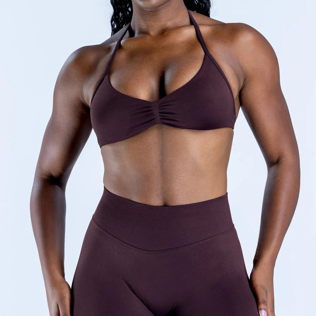 Nahtloses Yoga-Set mit Sport-BH