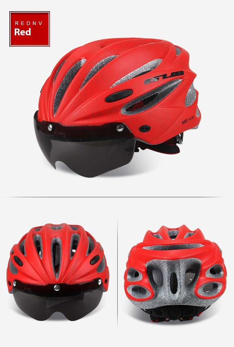 Mountainbike-Helm mit integrierter Brille