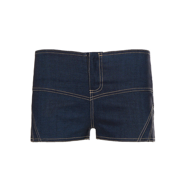 Sexy Slim-Fit Denim-Style Shorts mit Schleife