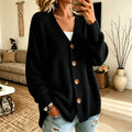 V-Neck Strick-Cardigan mit Knopfleiste – Bild 1 | LuxeStyle