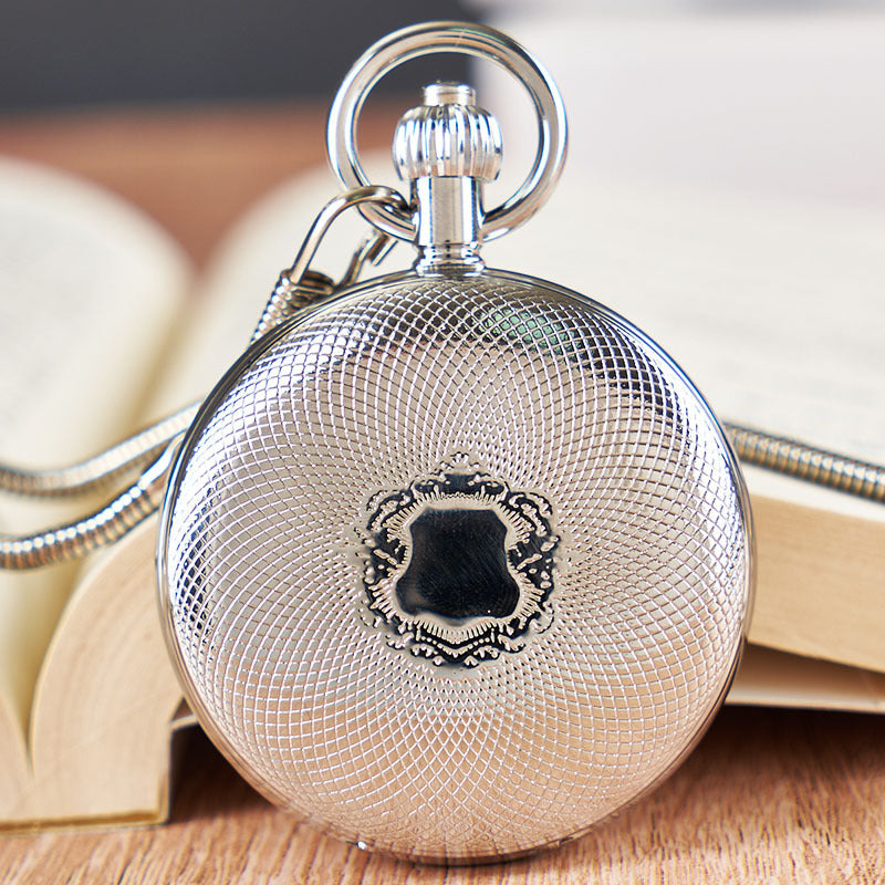Mondphasen-Sonnenuhr-Taschenuhr mit Klappdeckel