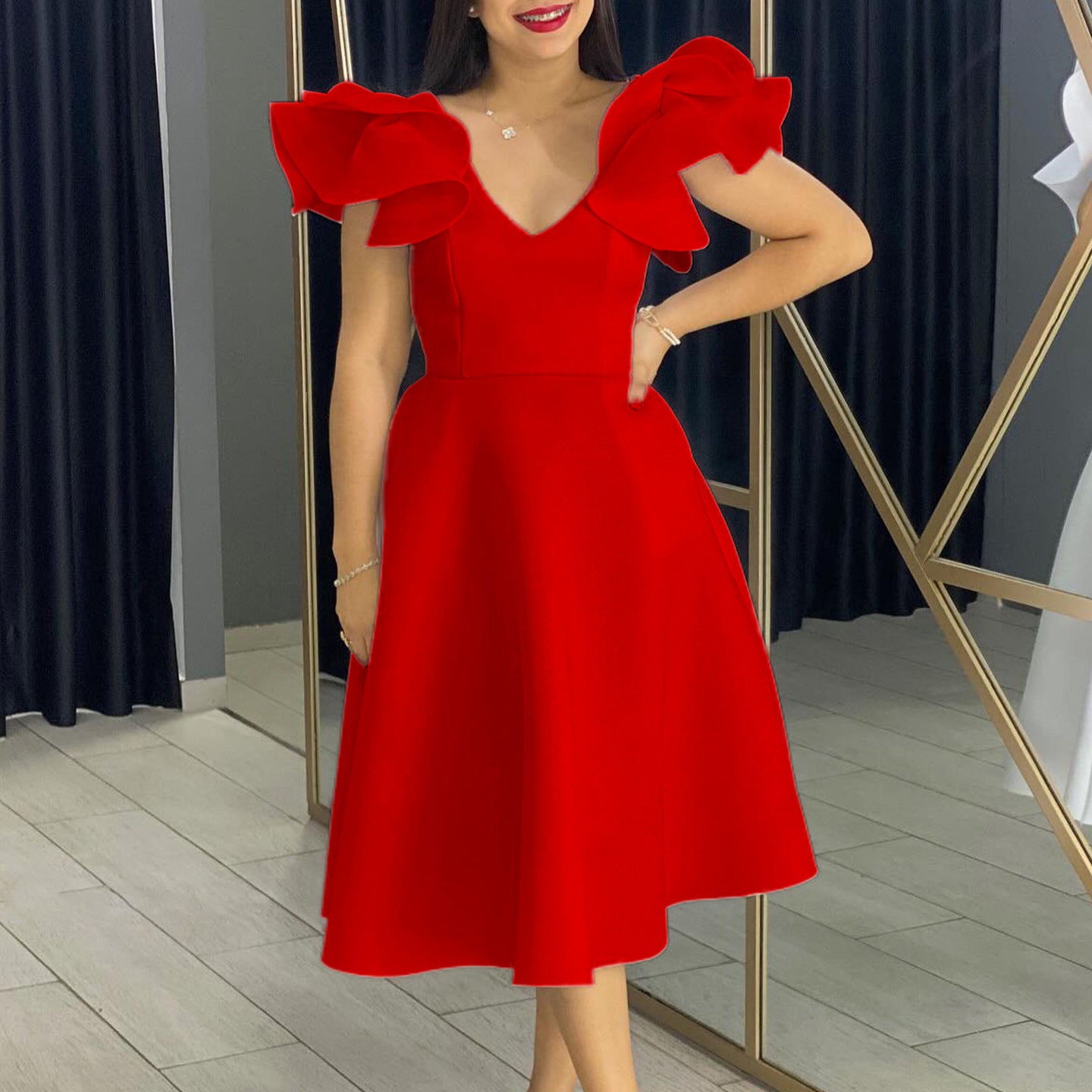 Rüschen-Kleid