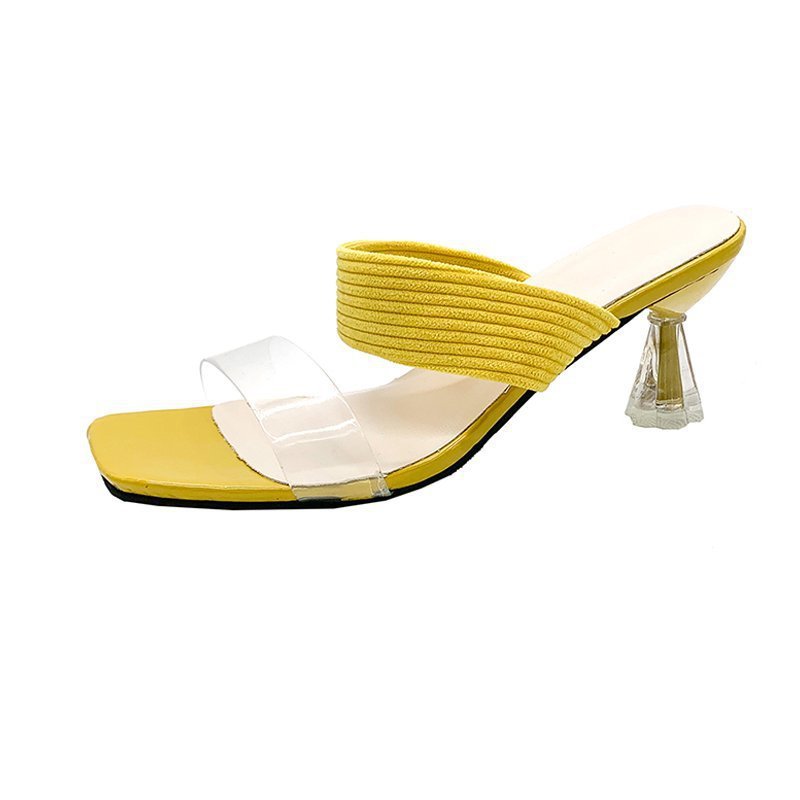 Transparente Chunky-Heel Sandalen für Damen