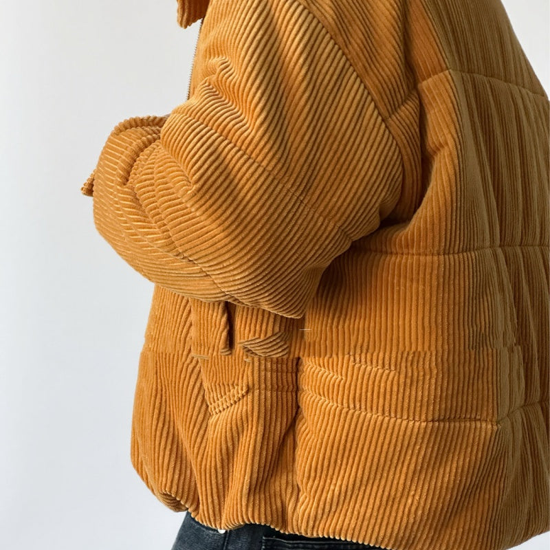 Cord-Steppjacke mit halbem Stehkragen – Bild 2 | LuxeStyle