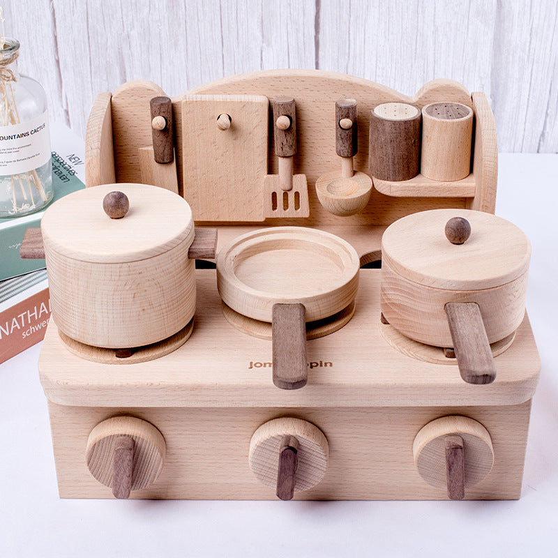Hölzerner Mini-Küchenherd Spielzeug – Bild 4 | LuxeStyle