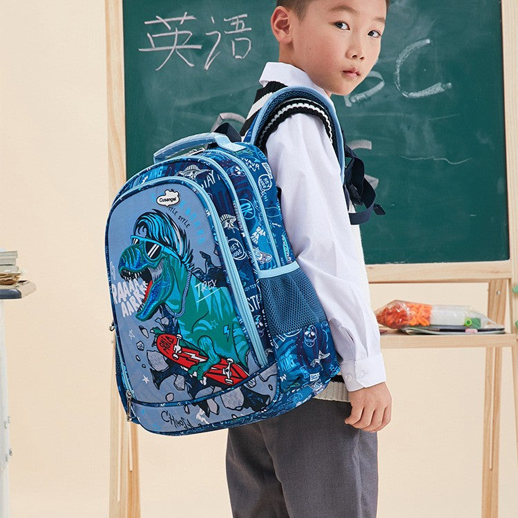 Dinosaurier-Rucksack für Kinder mit Wirbelsäulenschutz