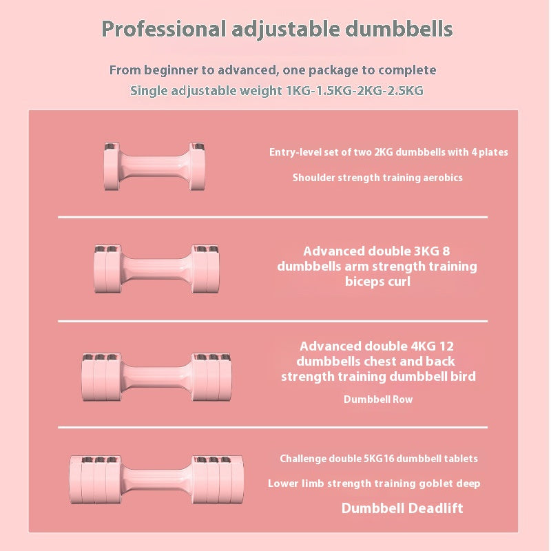 Verstellbare Kurzhanteln für Frauen (2–5 kg) – Bild 1 | LuxeStyle