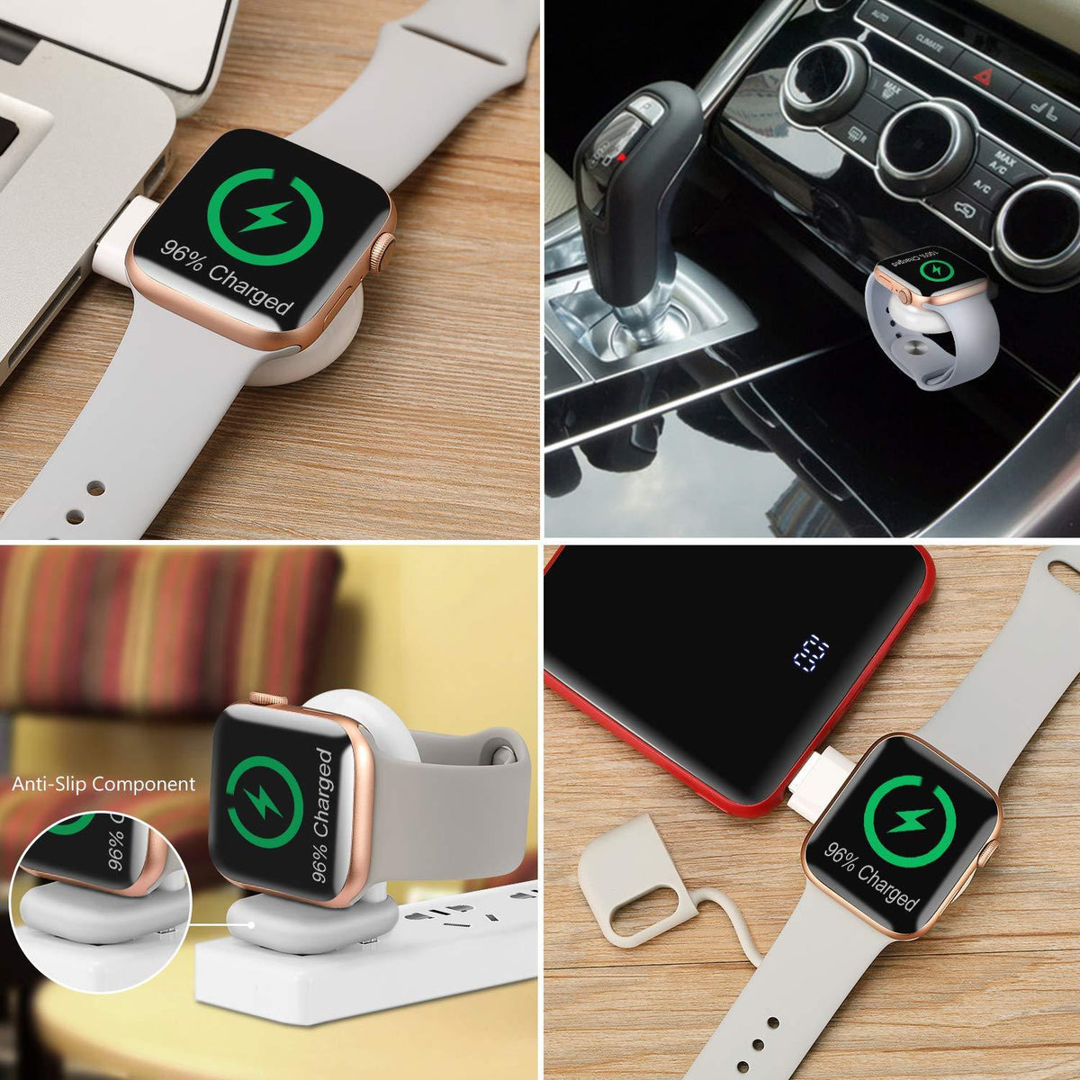 Weisser Magnet-Charger für Smartwatches – Bild 2 | LuxeStyle