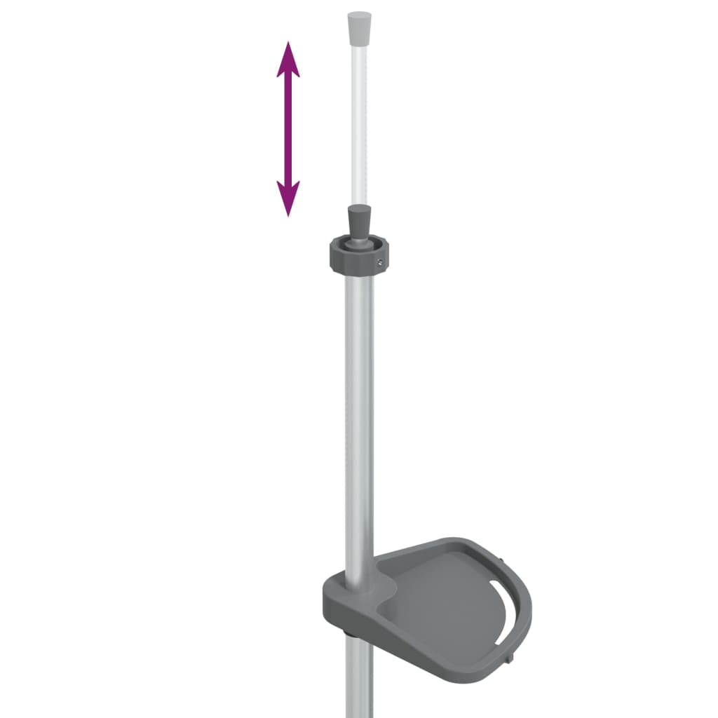 Teleskop Eckregal, 4 Etagen, Silber