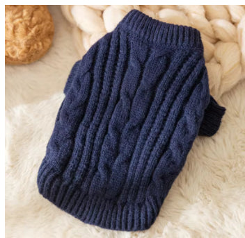 Katzenpullover mit Kapuze in Marineblau | LuxeStyle
