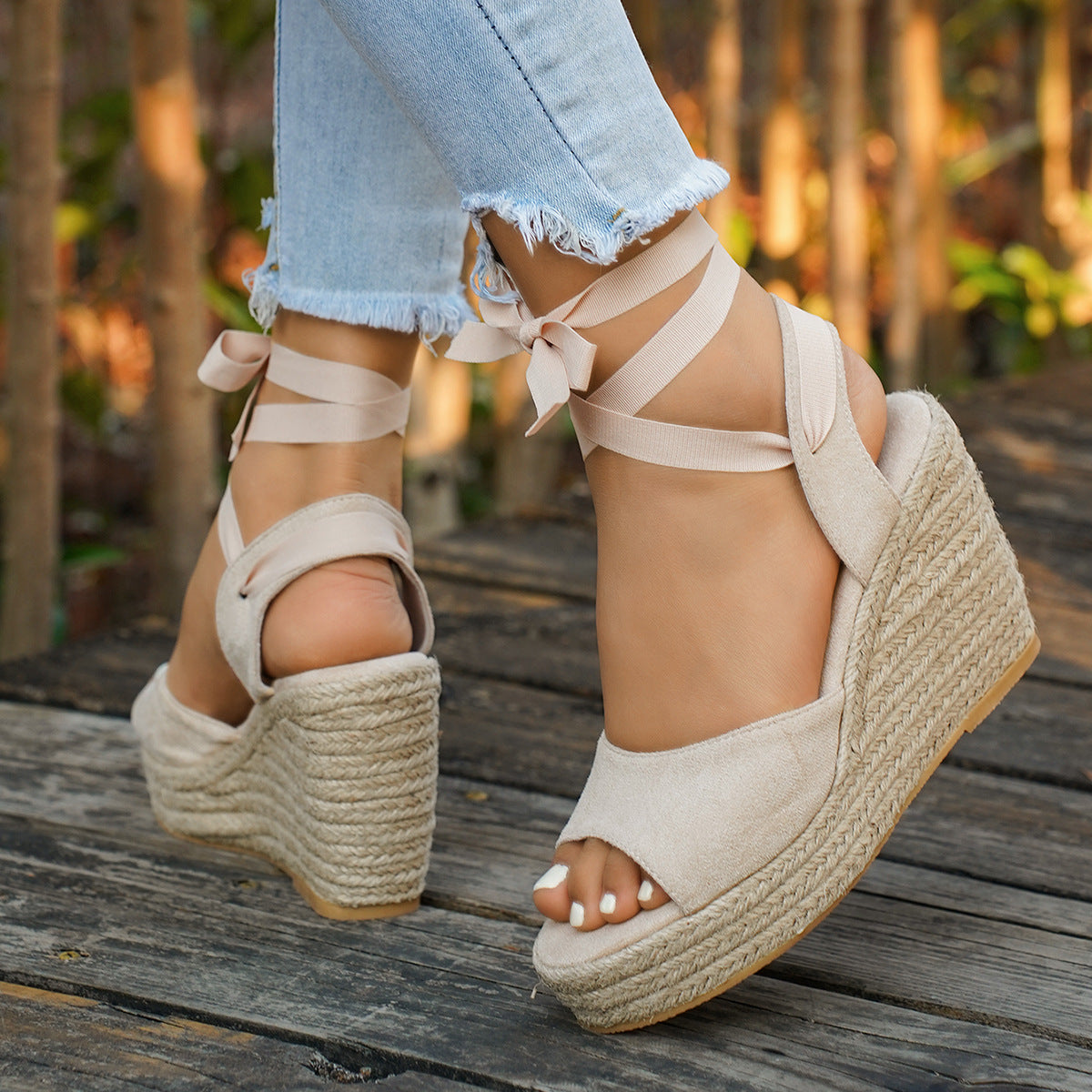 High-Heel Sandalen mit Riemchen