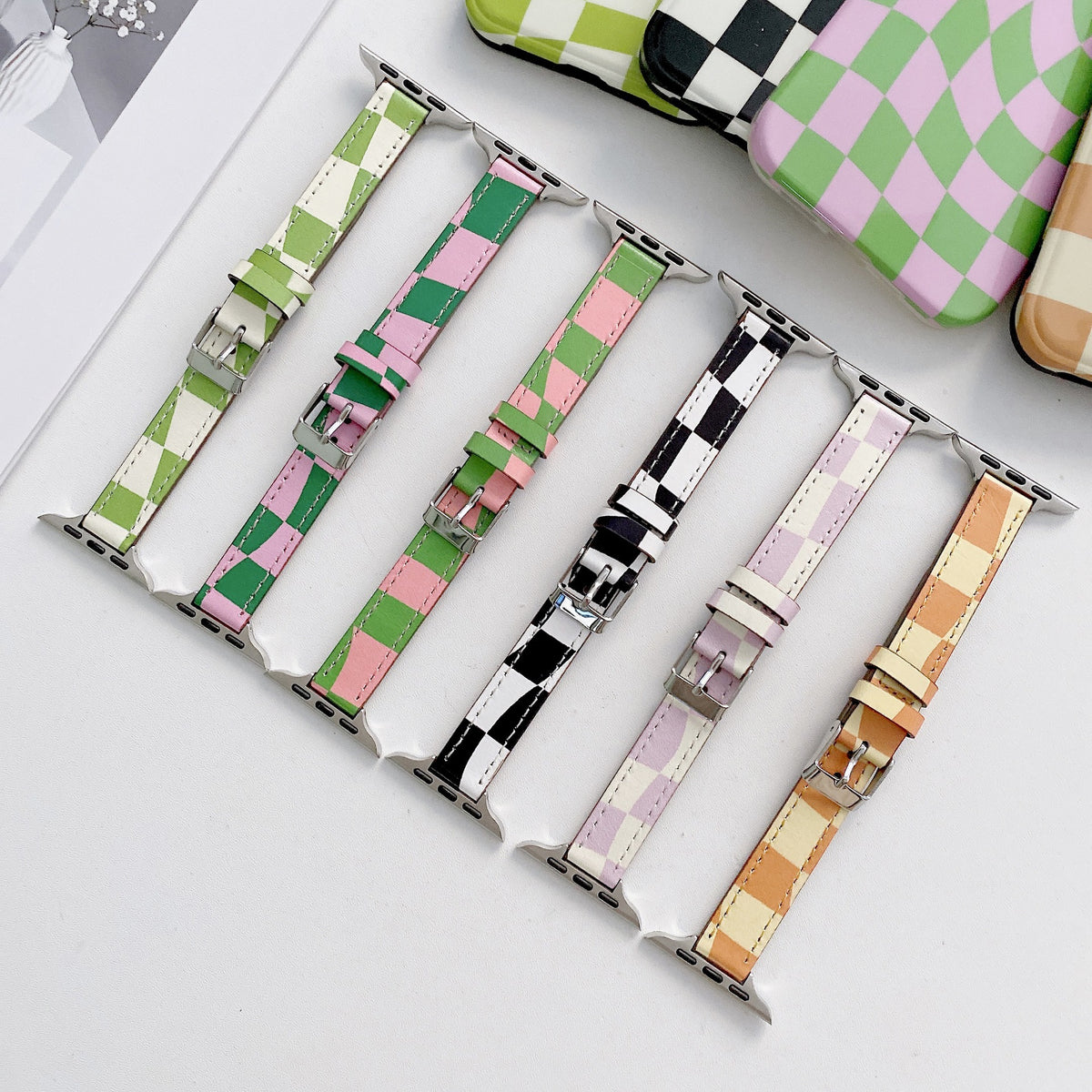Gestreiftes Lederarmband für Apple Watch – Bild 8 | LuxeStyle