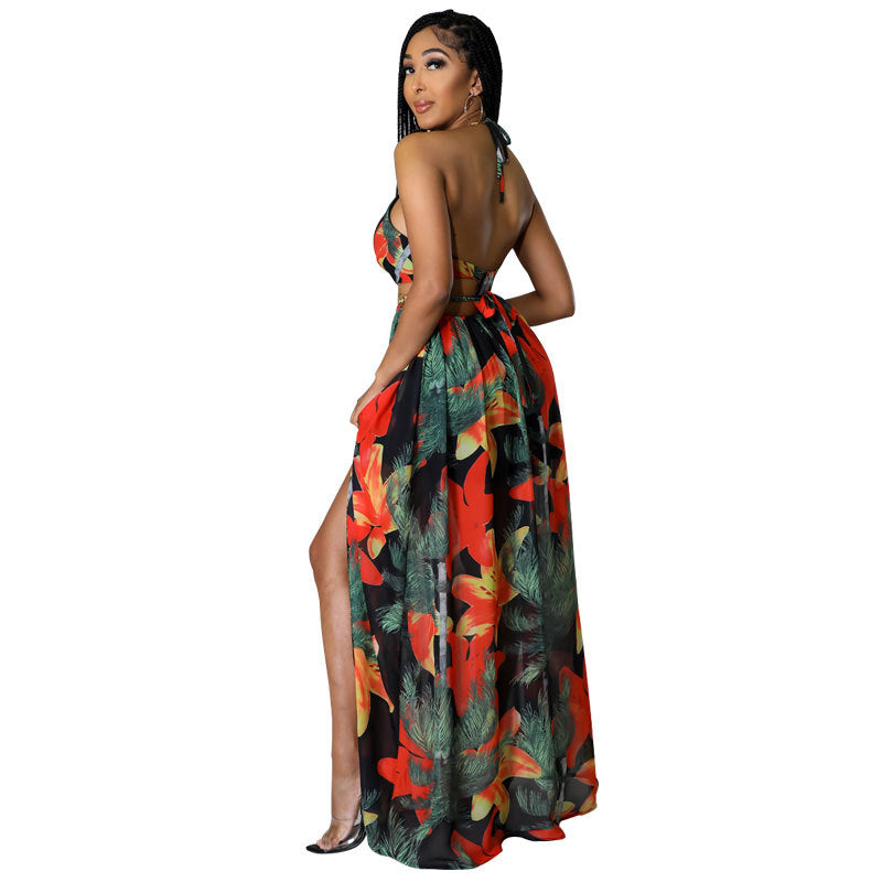 Damen Maxikleid mit Print – Bild 2 | LuxeStyle