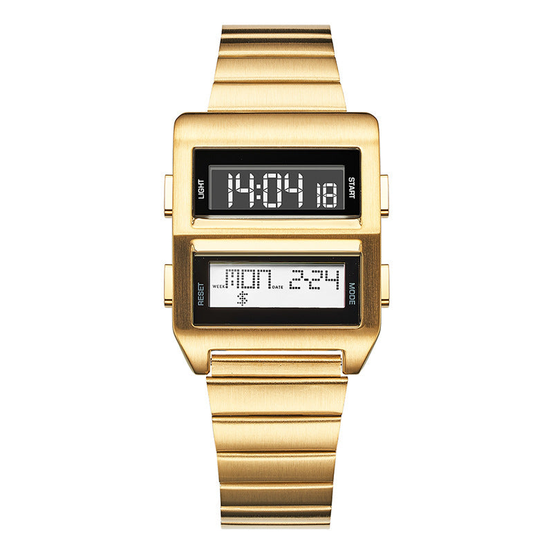 Retro-Digitaluhr mit Multifunktionsanzeige
