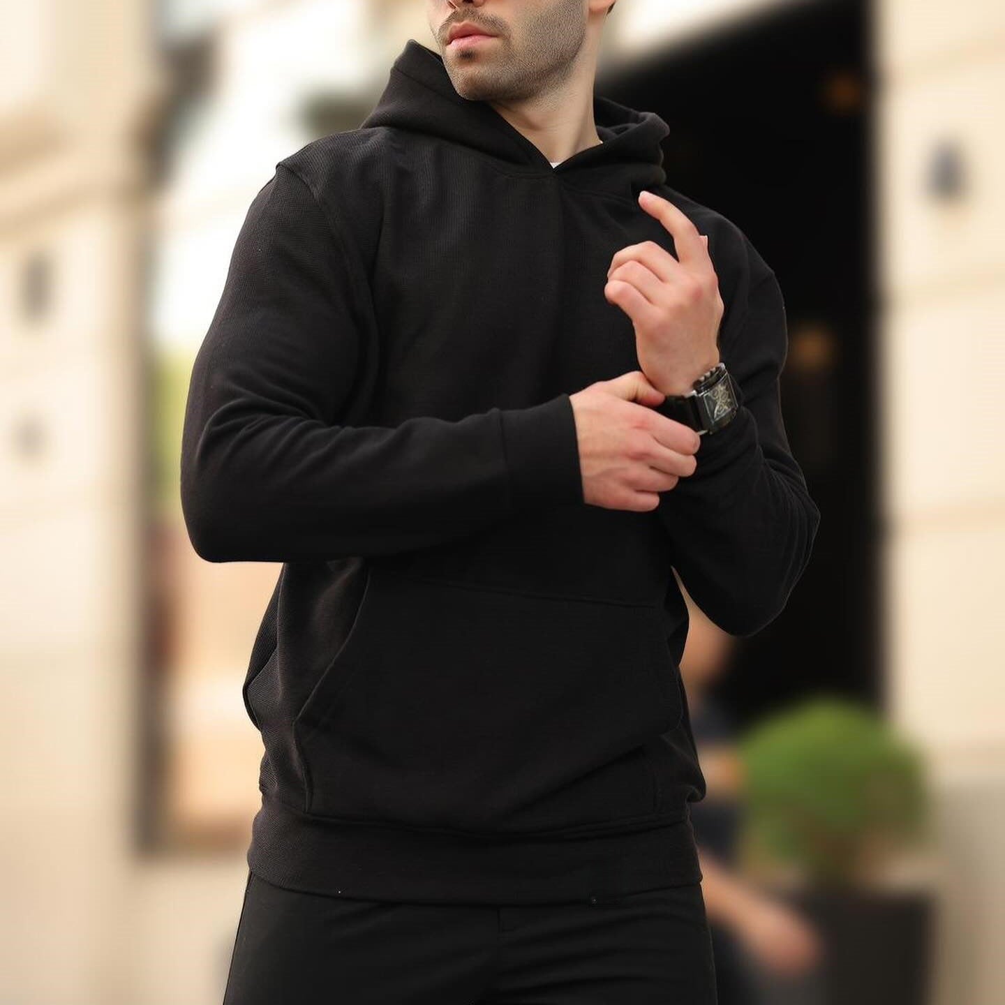 Herren Casual Langarm Hoodie