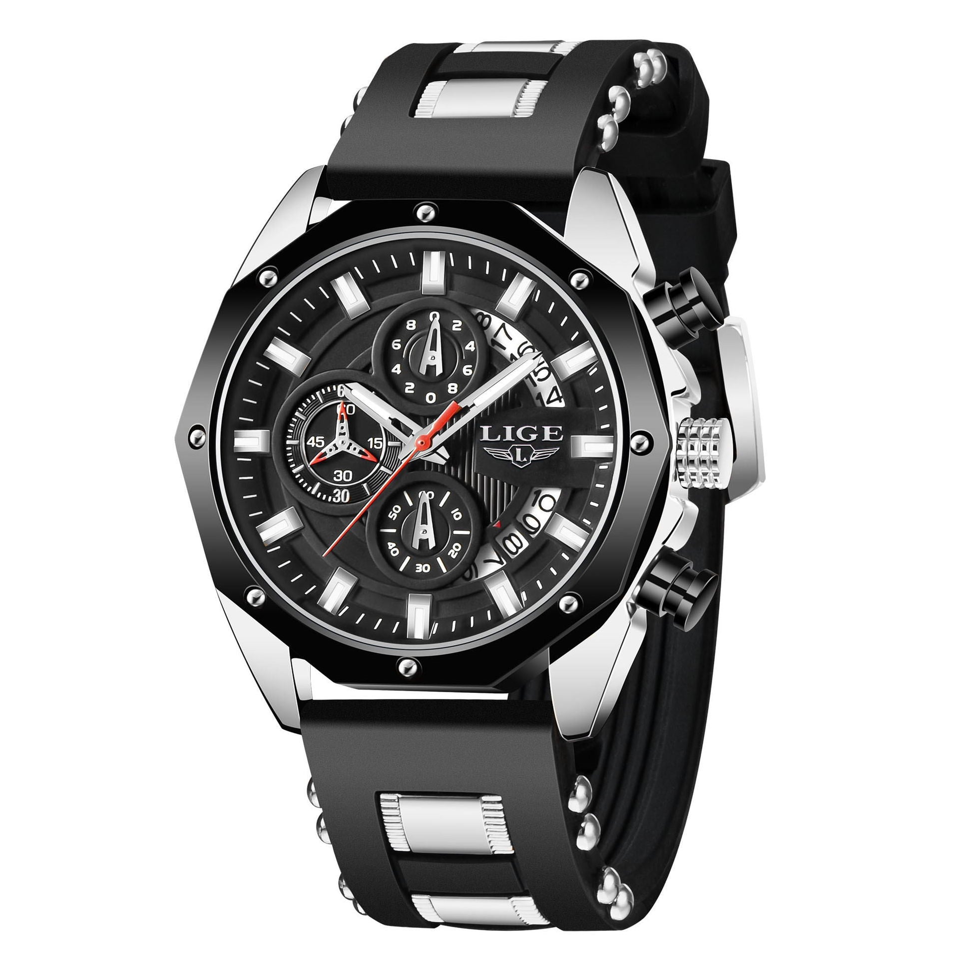 Sportliche Herren-Quarzuhr mit Chronograph