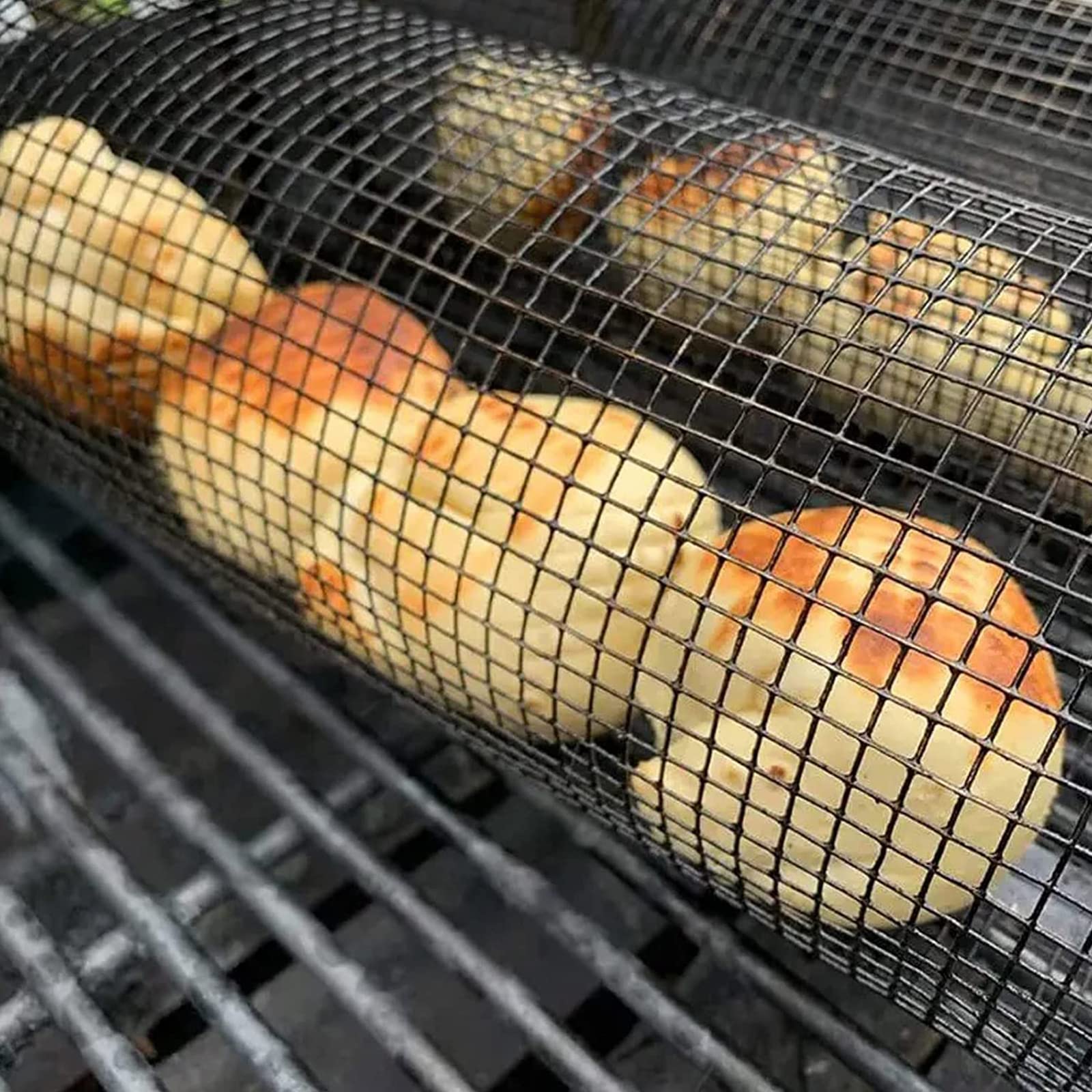 Rollender Grillkorb aus Metall