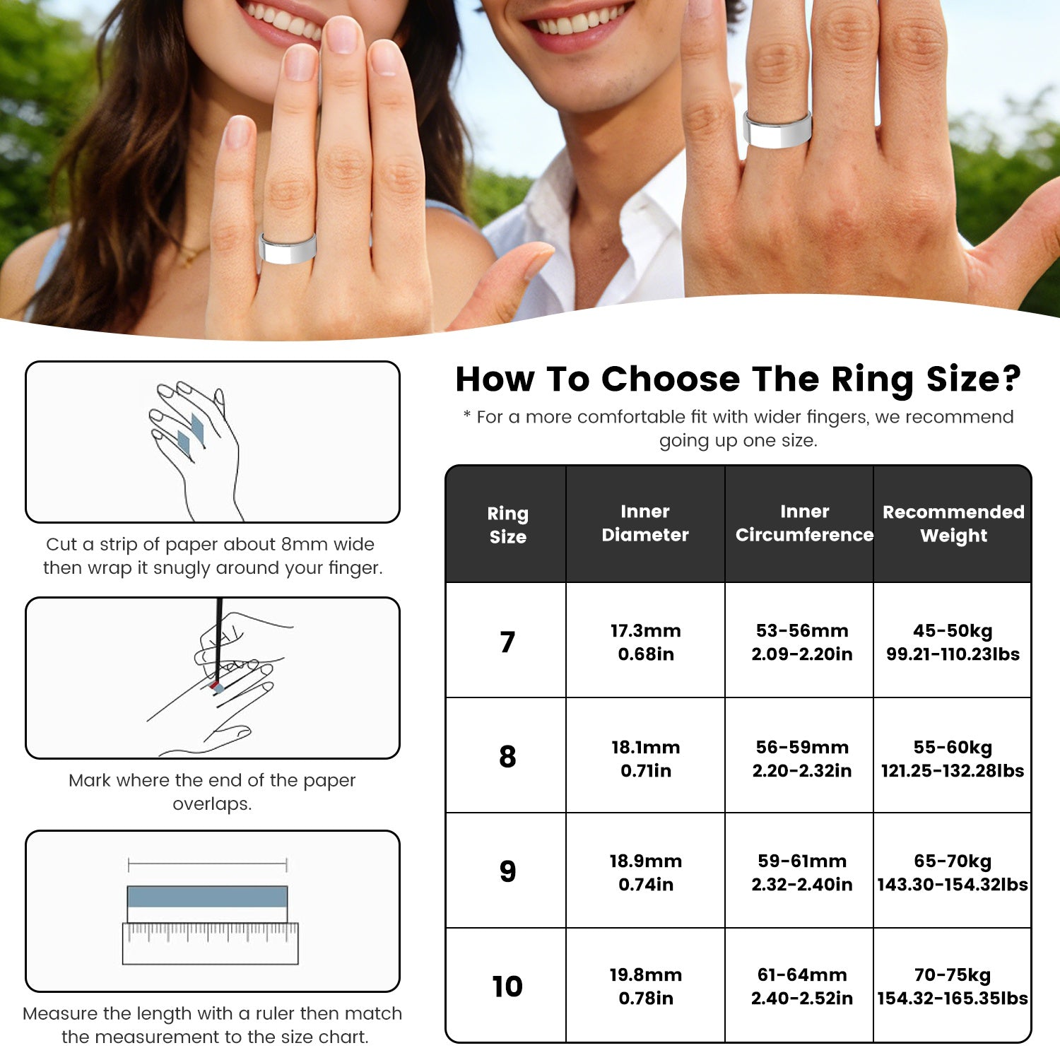 Smart Ring Gesundheits-Tracker mit Ladecase – Ansicht 2