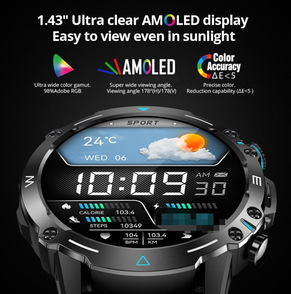Smartwatch mit grossem AMOLED‑Display, IP68 – Bild 13 | LuxeStyle
