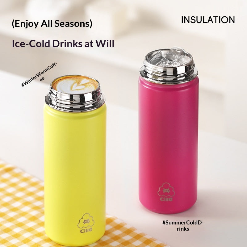 Thermowasserflasche mit Trageriemen