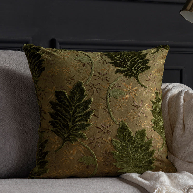 Jacquard Kissenbezug mit Blumenmuster