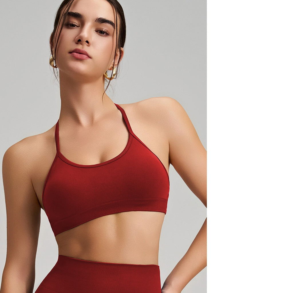Nahtloses Cross-Back Yoga-Set für Damen – Ansicht 8